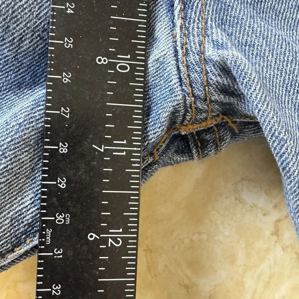 Levis 501 Button Fly Jeans Mens 34x32 Blue Denim Pants Faded Work Chore Office